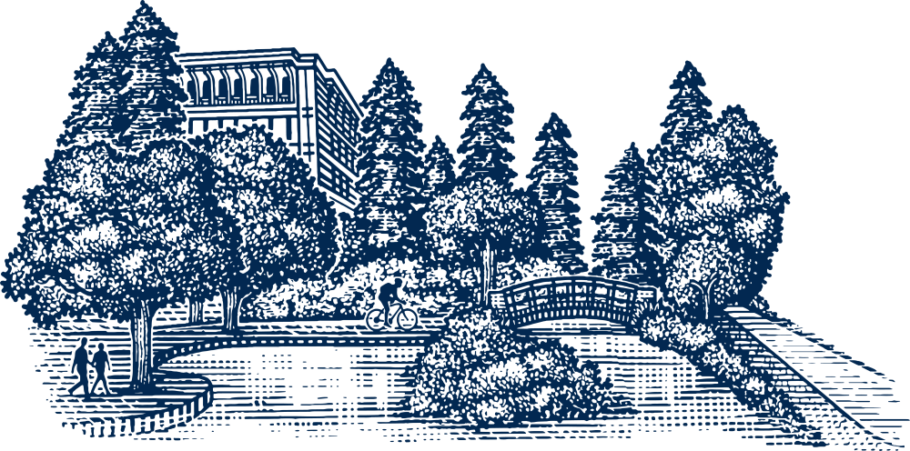 partial uc davis landscape illustration